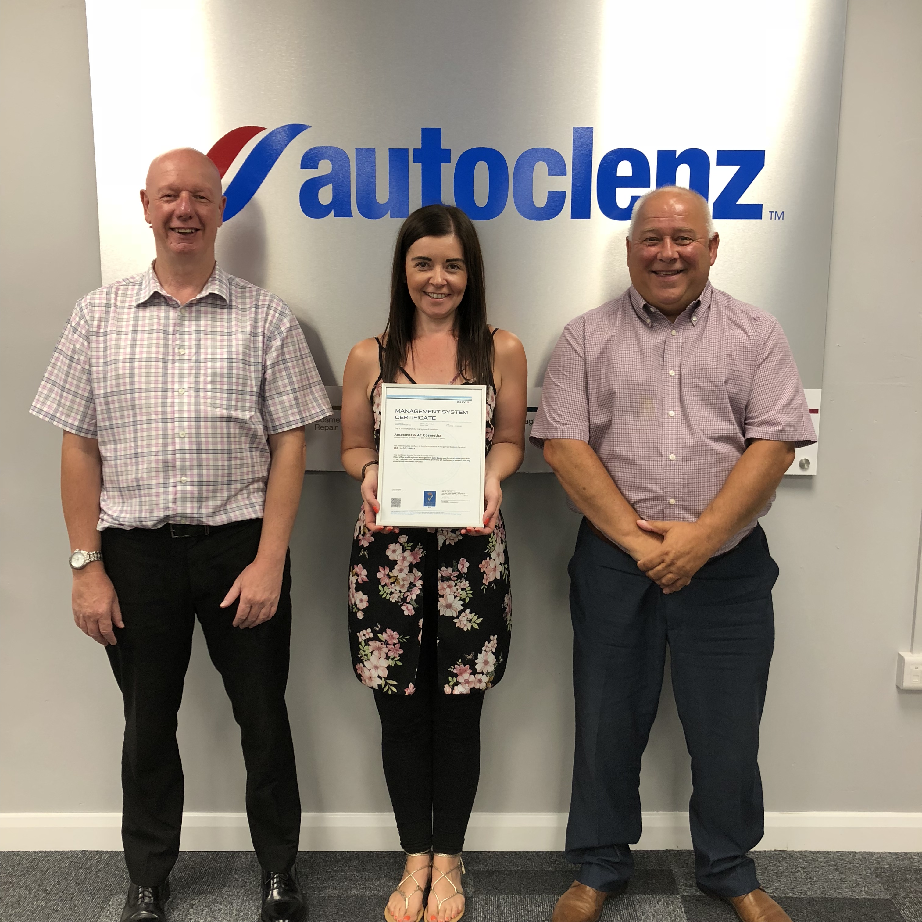 Image:Autoclenz Ltd achieves ISO 14001:2015 certification